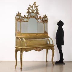 Showcase with mirror in rococo style 19th century