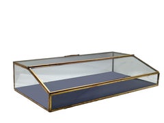 Tischvitrine aus Messing und Glas, Italien 1950er Jahre