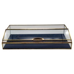 Brass and Glass Table Display Case, Italy 1950s