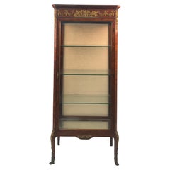 Vitrine plaquée en bois de rose, France, fin 19e - début 20e siècle