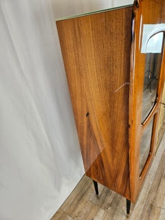 Beleuchtete Mid-Century-Vitrine aus den 1950er Jahren