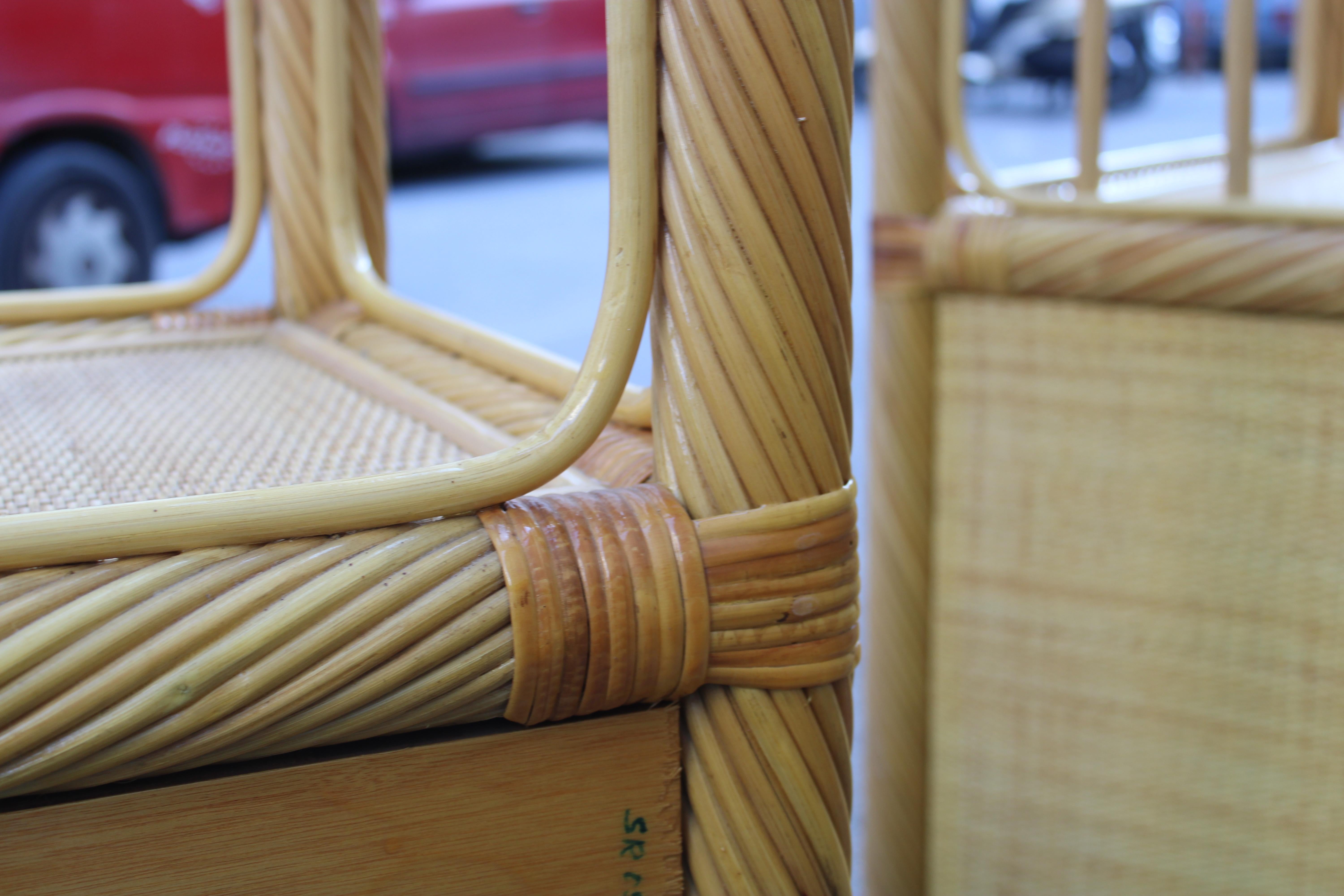 Wicker and Bamboo Display Shelves Italy 1970 Southern Nurseries For Sale 11