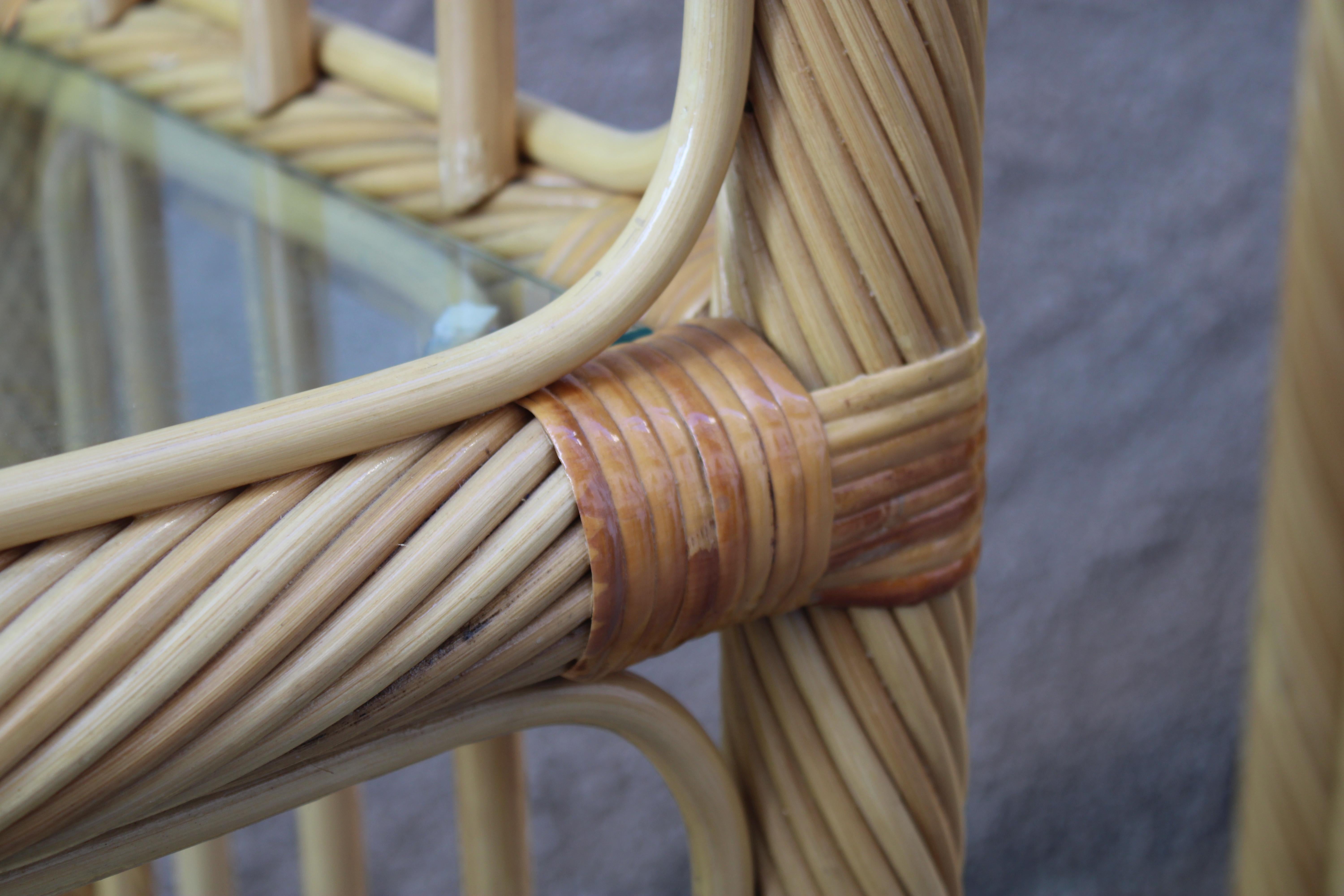 Wicker and Bamboo Display Shelves Italy 1970 Southern Nurseries For Sale 14