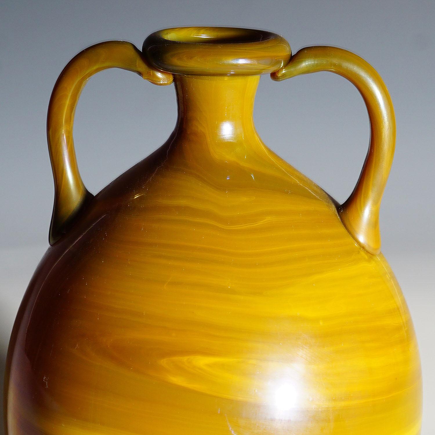 Vetro Calcedonio-Vase von Napoleone Martinuzzi für Venini Murano, ca. 1930er Jahre im Angebot 2