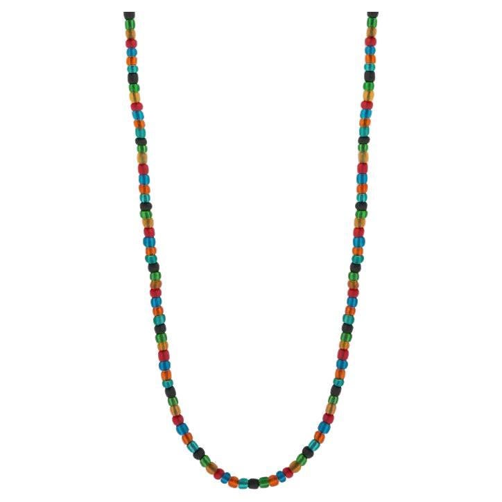 Vetro Catena Necklace with Recycled Glass Beads For Sale