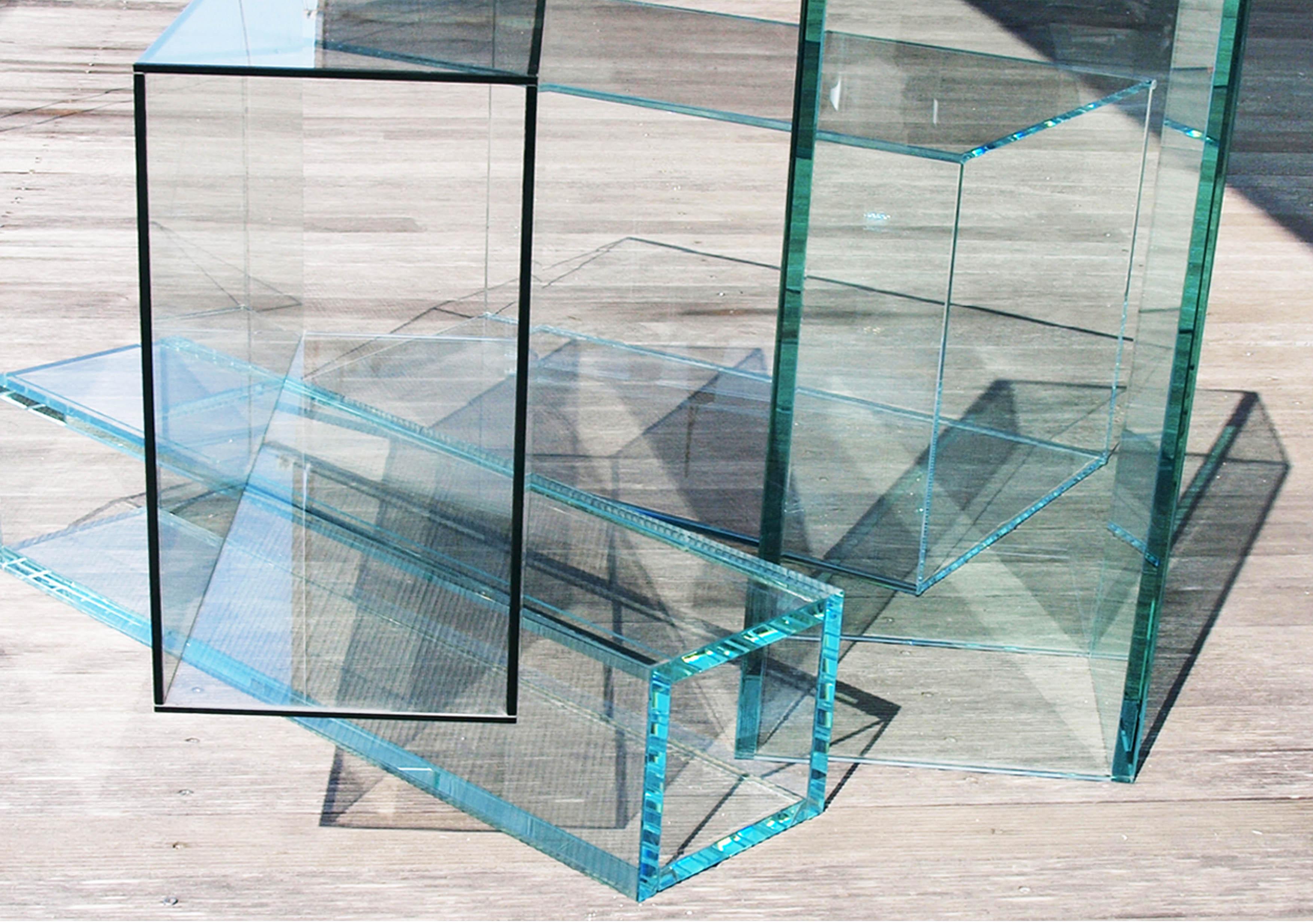 Molded Vetro, Glass Table, Limited Edition Design by Raoul Gilioli For Sale