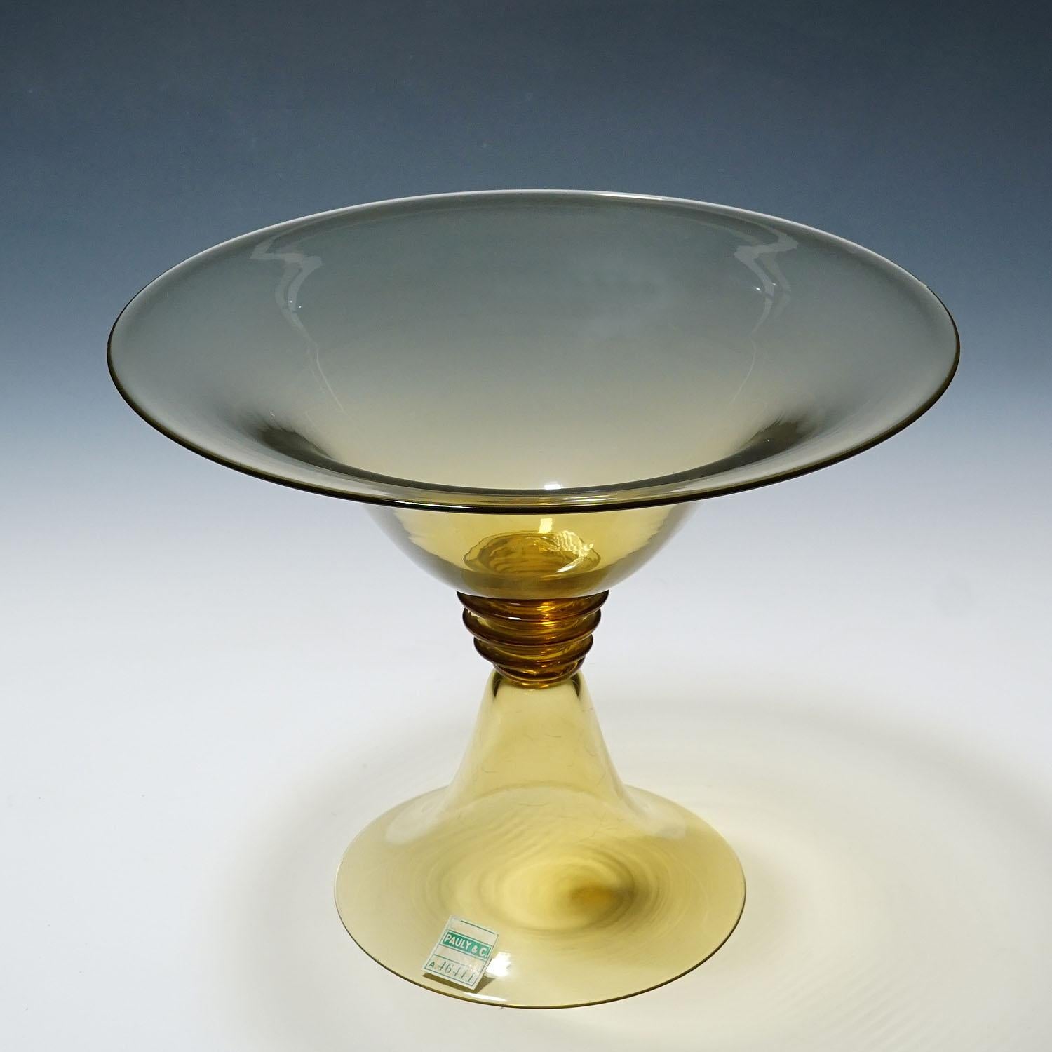 Mid-Century moderno Centrotavola in Vetro Soffiato di Guido Balsamo Stella attr. per C.V.I.M. Pauli & Cia. in vendita