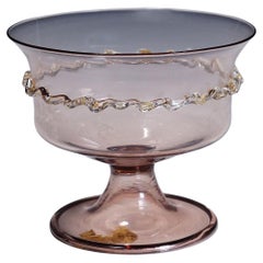 Cuenco de cristal Vetro Soffiato de C.V.M. Pauli & Cia. Murano ca. 1920