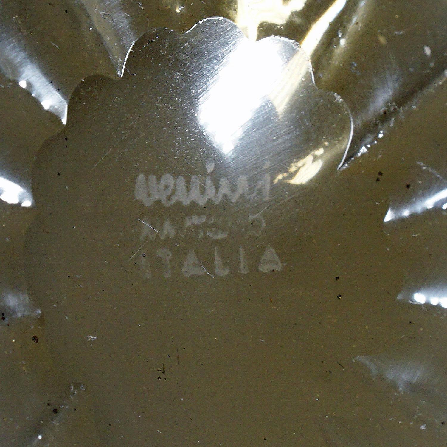 Hand-Crafted Vetro Soffiato Glass Plate by Vittorio Zecchin for Venini Murano