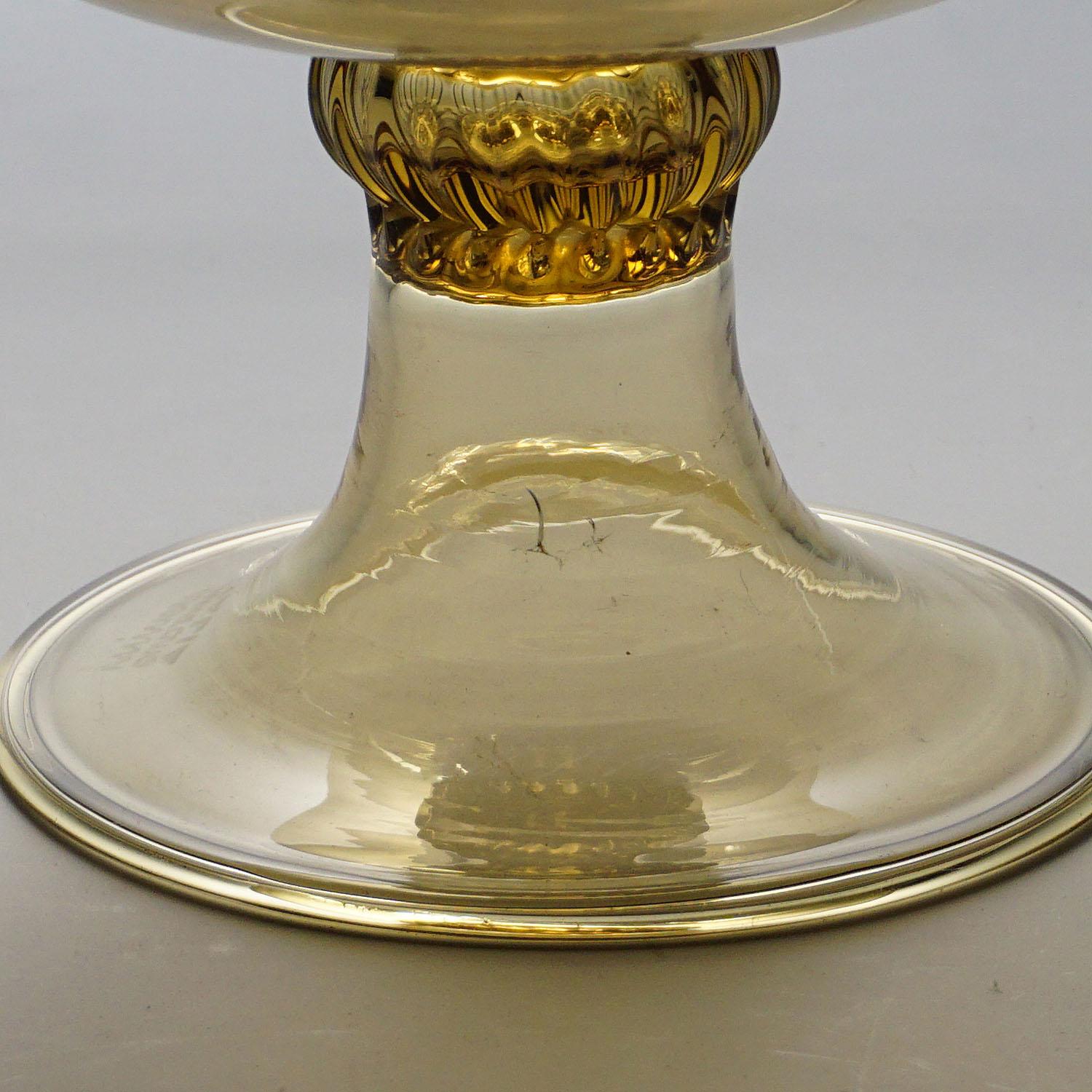 Vetro Soffiato Glass Vase by Venini Murano, ca. 1950s In Good Condition In Berghuelen, DE