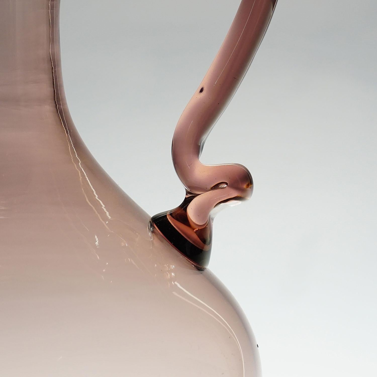 Vetro Soffiato Glass Vase by Venini Murano, Ca. 1950s In Good Condition In Berghuelen, DE
