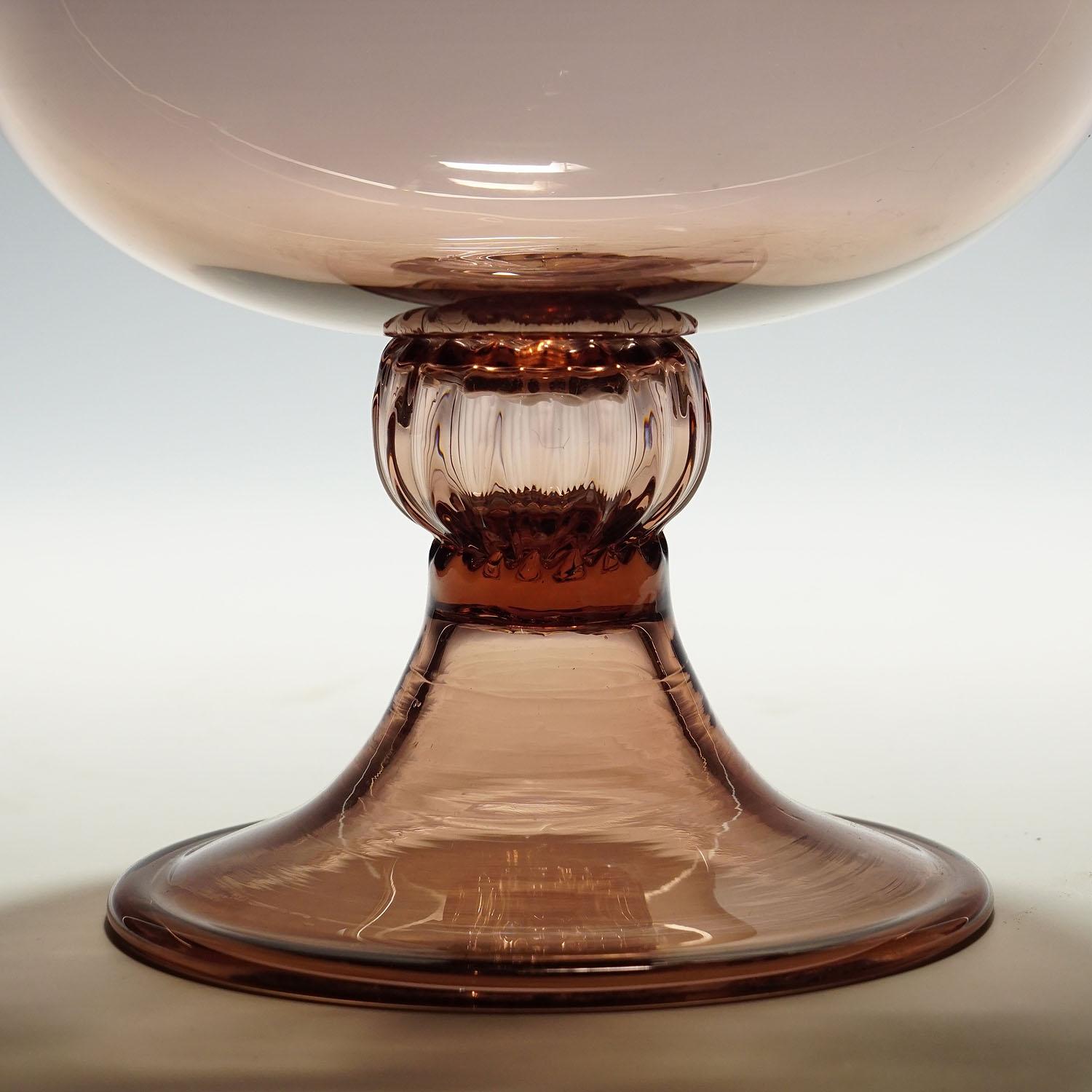 20th Century Vetro Soffiato Glass Vase by Venini Murano, Ca. 1950s