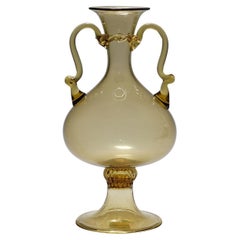 Vetro Soffiato Glass Vase by Venini Murano, ca. 1950s