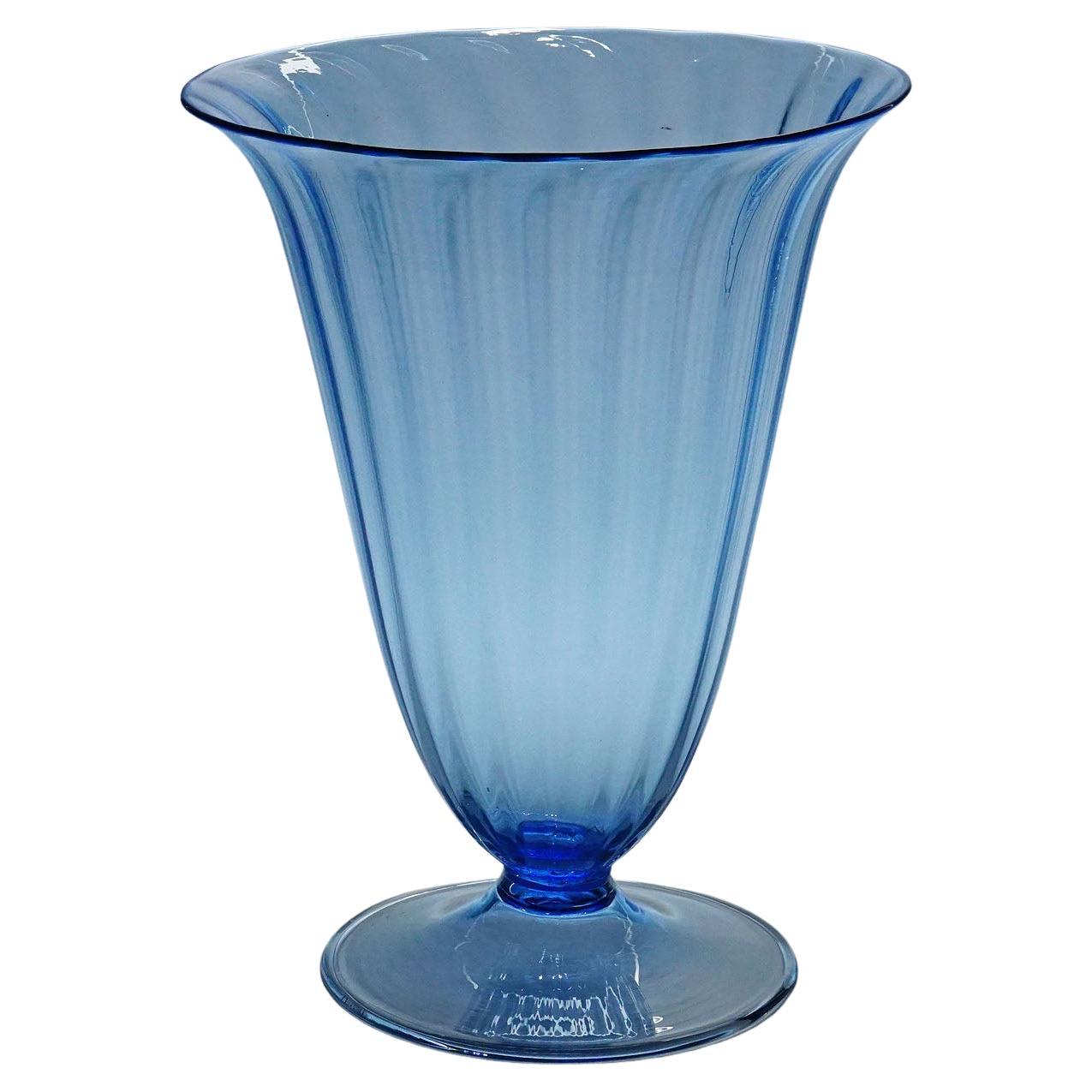 Vetro Soffiato Glass Vase by Vittorio Zecchin attr. for C.V.M. Murano