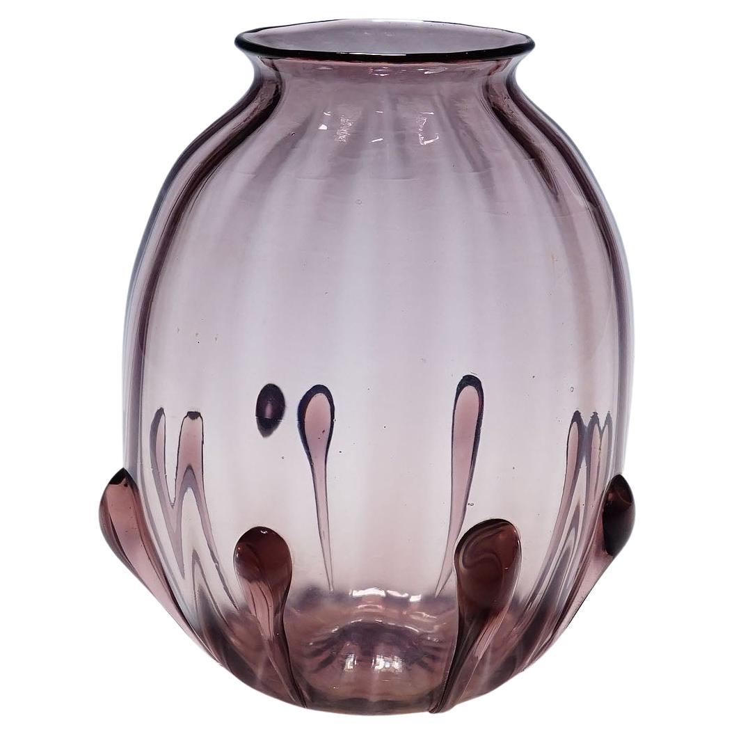 Vaso in Vetro Soffiato di Vittorio Zecchin per Venini Murano 1924