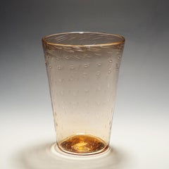 Vetro Soffiato Glass Vase by Vittorio Zecchin for Venini Murano ca. 1920s