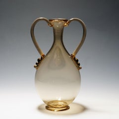 Vase en verre Vetro Soffiato de Vittorio Zecchin pour Venini Murano, vers 1950