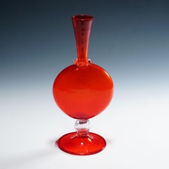 Vetro Soffiato Glass Vase by Vittorio Zecchin for Venini Murano ca. 1950