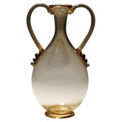 Vetro Soffiato Glass Vase by Vittorio Zecchin for Venini Murano, ca. 1950