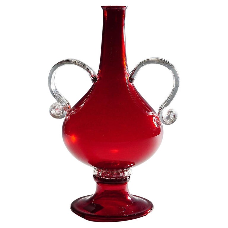 Vetro Soffiato Glass Vase "Holbein" by Venini Murano Ca. 1960s For Sale at  1stDibs