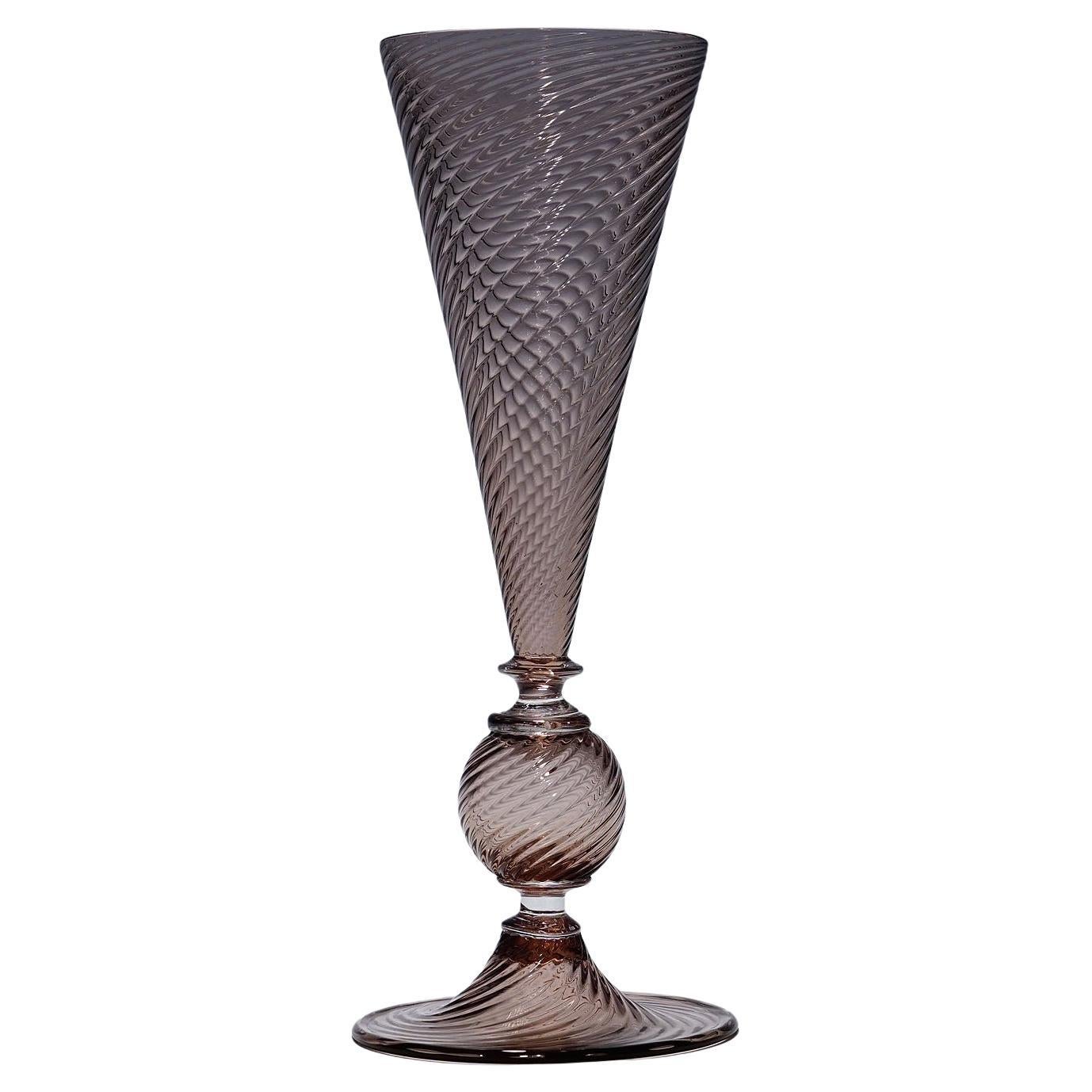 Vetro Soffiato Glass Vase, Venini Murano ca. 1950s For Sale