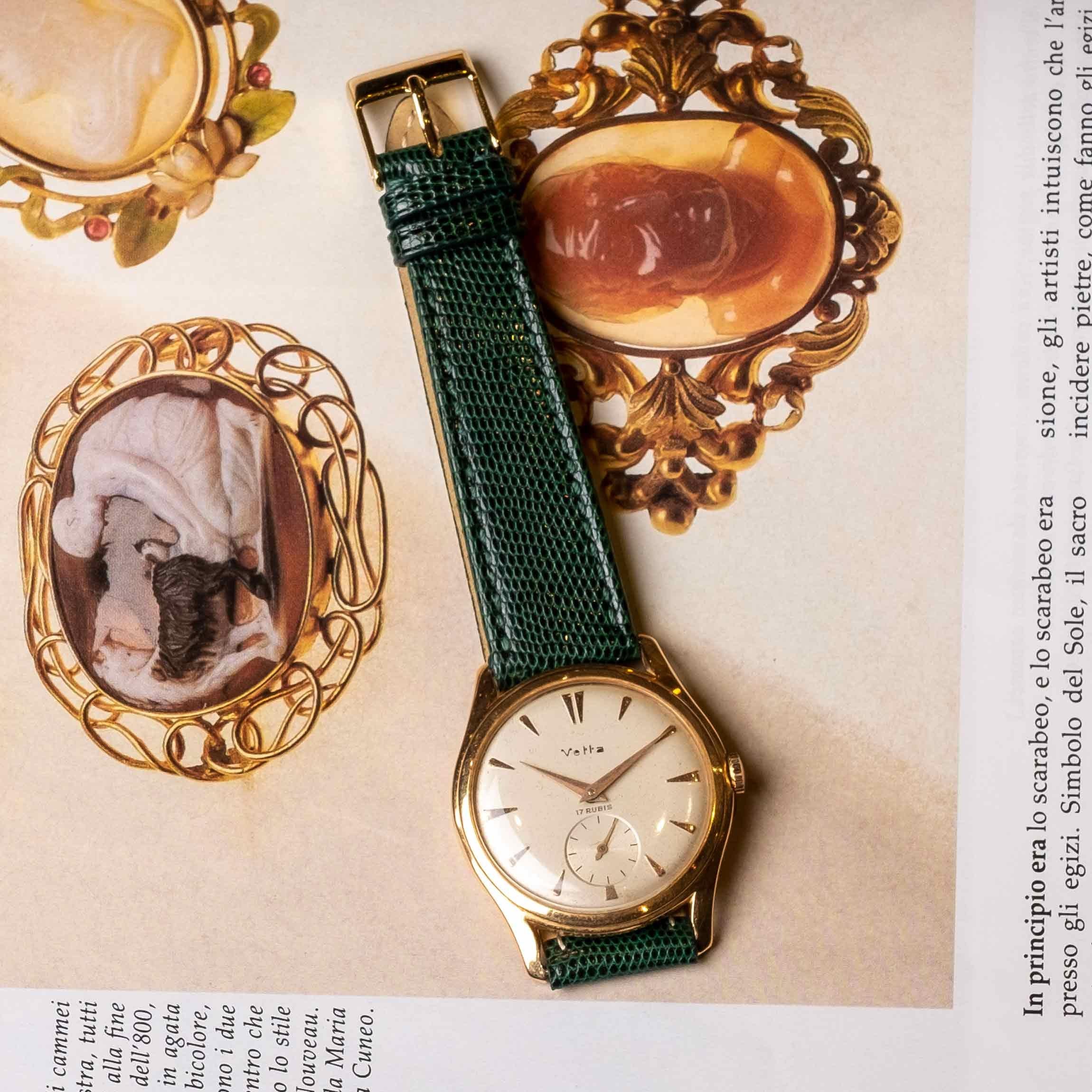 Montre Vetta en or 18ct 1960 hommes en vente 2