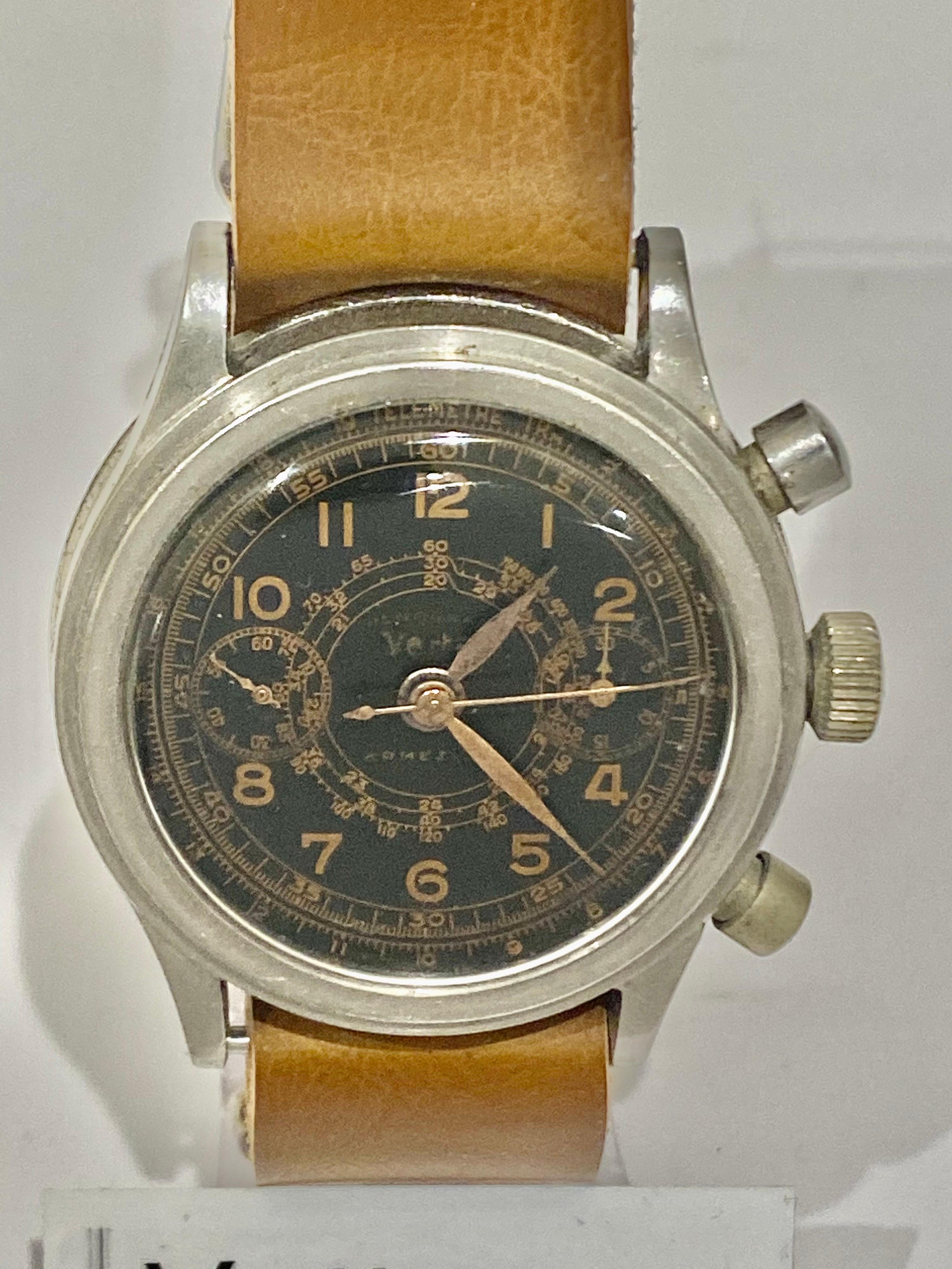 Vetta, Ermetico 5347 Chronograph Valjoux 22, Mens, Circa 1940 4