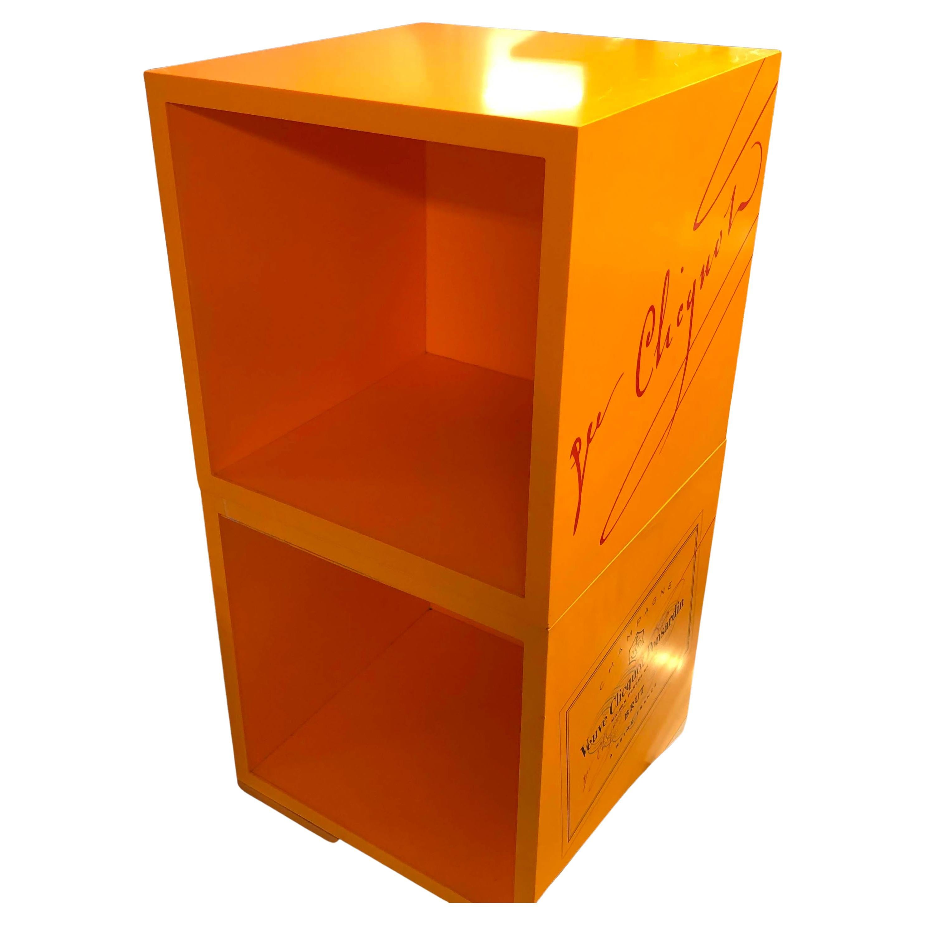 A pair of Veuve Clicquot promotional display boxes in good vintage condition. They are the perfect playful addition to any home. This piece is a color burst that cannot be resisted (champagne not included, our apologies).
