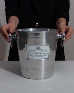 Veuve Pelletier & Fils Metal Wine Cooler, French Design, 20th Century
