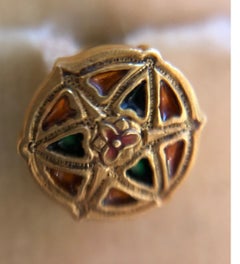 Vever Art Nouveau Gold and Enamel Dress Set