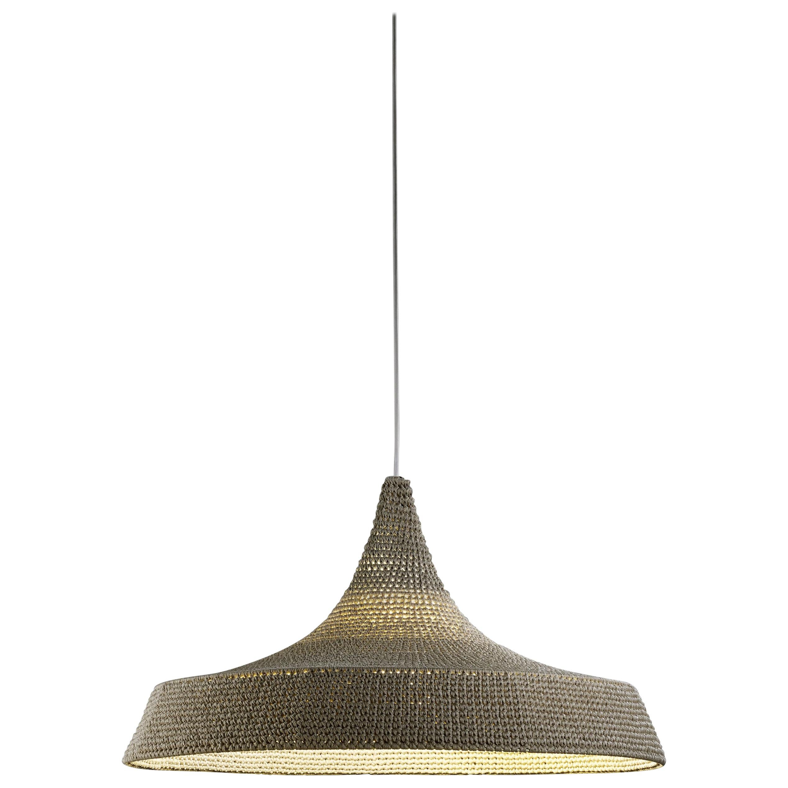 CAVE Pendant Light Ø40cm/15.7in, Hand Crocheted in 100 Egyptian Cotton