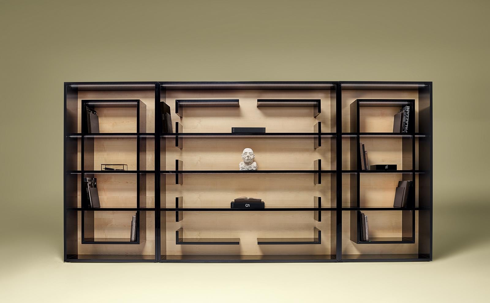 Wood Vexa Contemporary and Customizable Bookcase by Luísa Peixoto For Sale