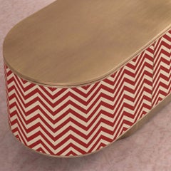 Veyra Chevron Inlay Red Media Console by House of Jaipur