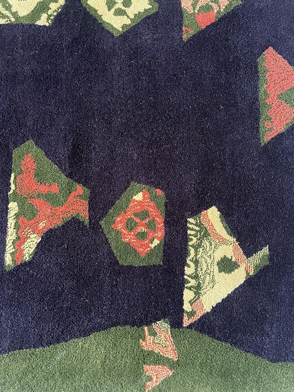Vezeley Künstlerischer handgetufteter Teppich von Tisca, Schweiz, 1990er Jahre im Zustand „Hervorragend“ im Angebot in Debrecen, HU
