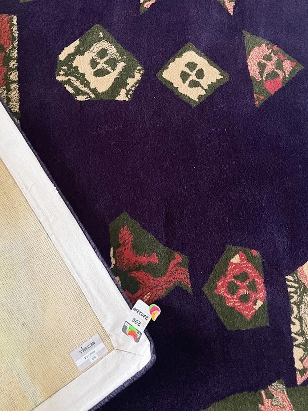 Vezeley Künstlerischer handgetufteter Teppich von Tisca, Schweiz, 1990er Jahre (Wolle) im Angebot
