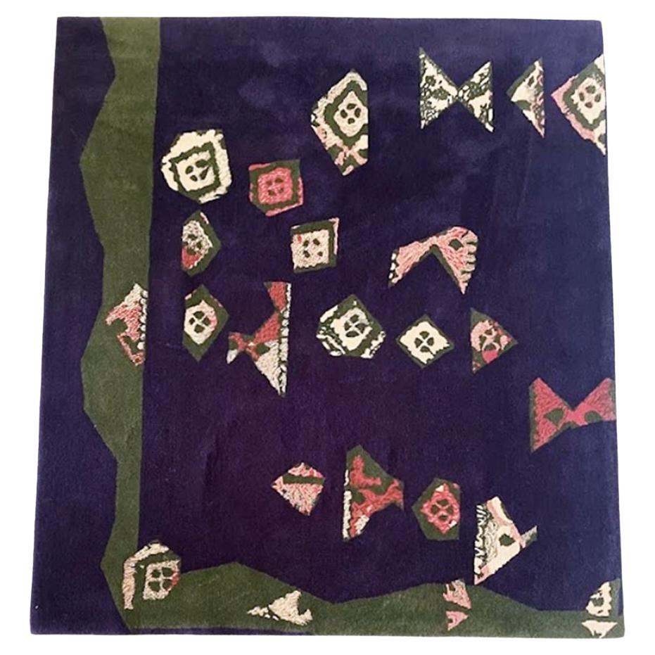 Tapis artistique touffeté à la main de Tisca, Suisse, années 1990