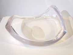 VGC Herb Ritts Medium Biomorphic Sculptural Lucite Bowl Mid-Century Modern