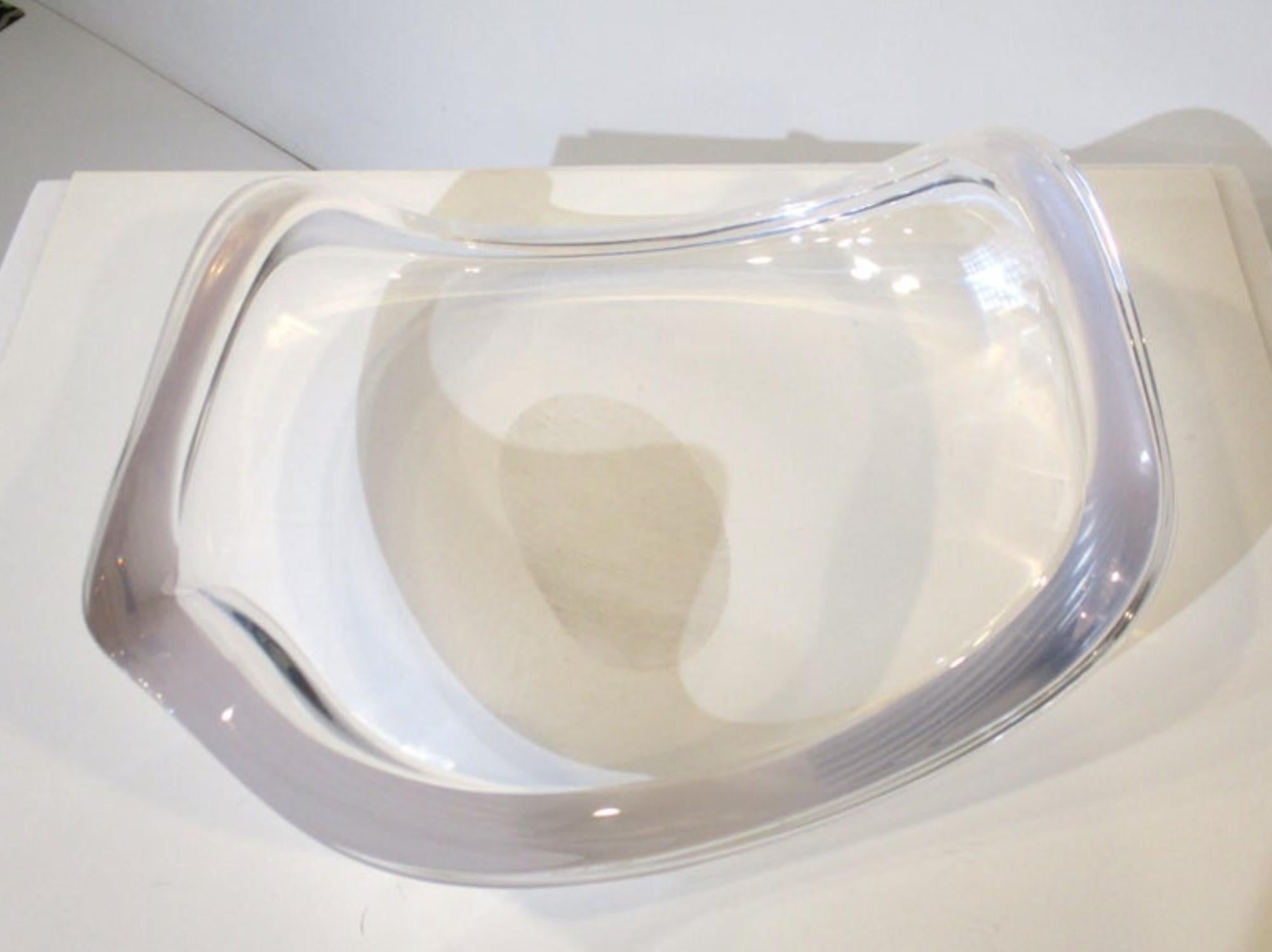 VGC Herb Ritts Medium Biomorphic Sculptural Lucite Bowl Mid-Century Modern 2