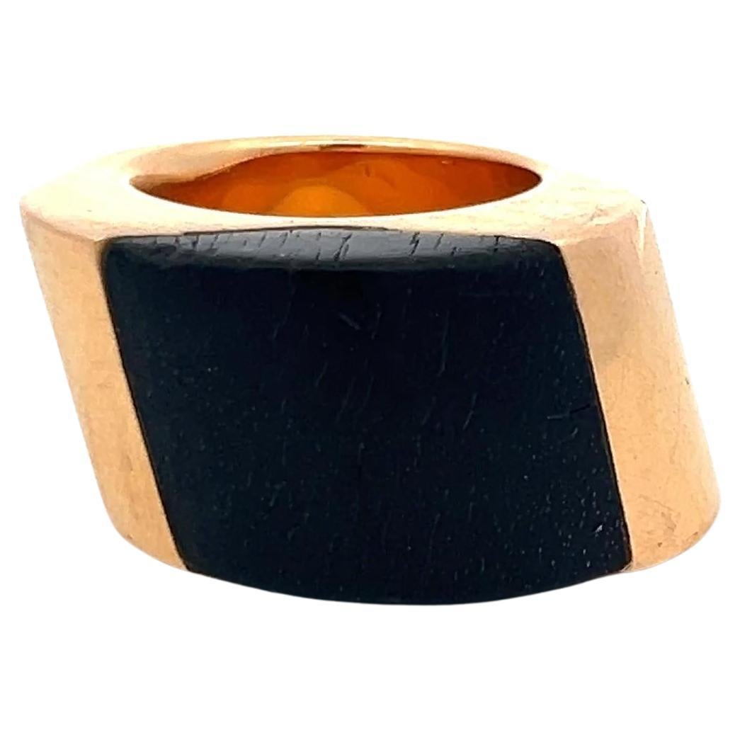 Vhbrnier Vintage 33.40 Grams 18 Karat Yellow Gold Cocktail Ring For Sale
