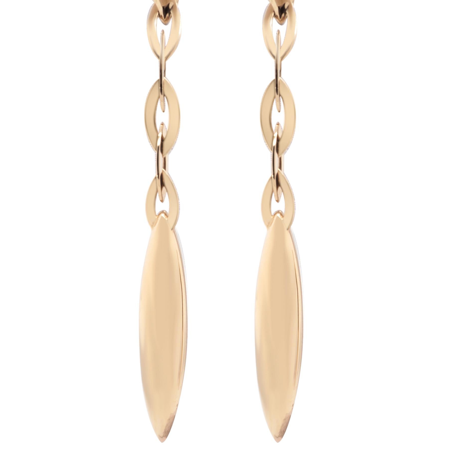 Women's or Men's Vhenier 18 Karat Gold Rock Crystal Mother-of-Pearl Earrings