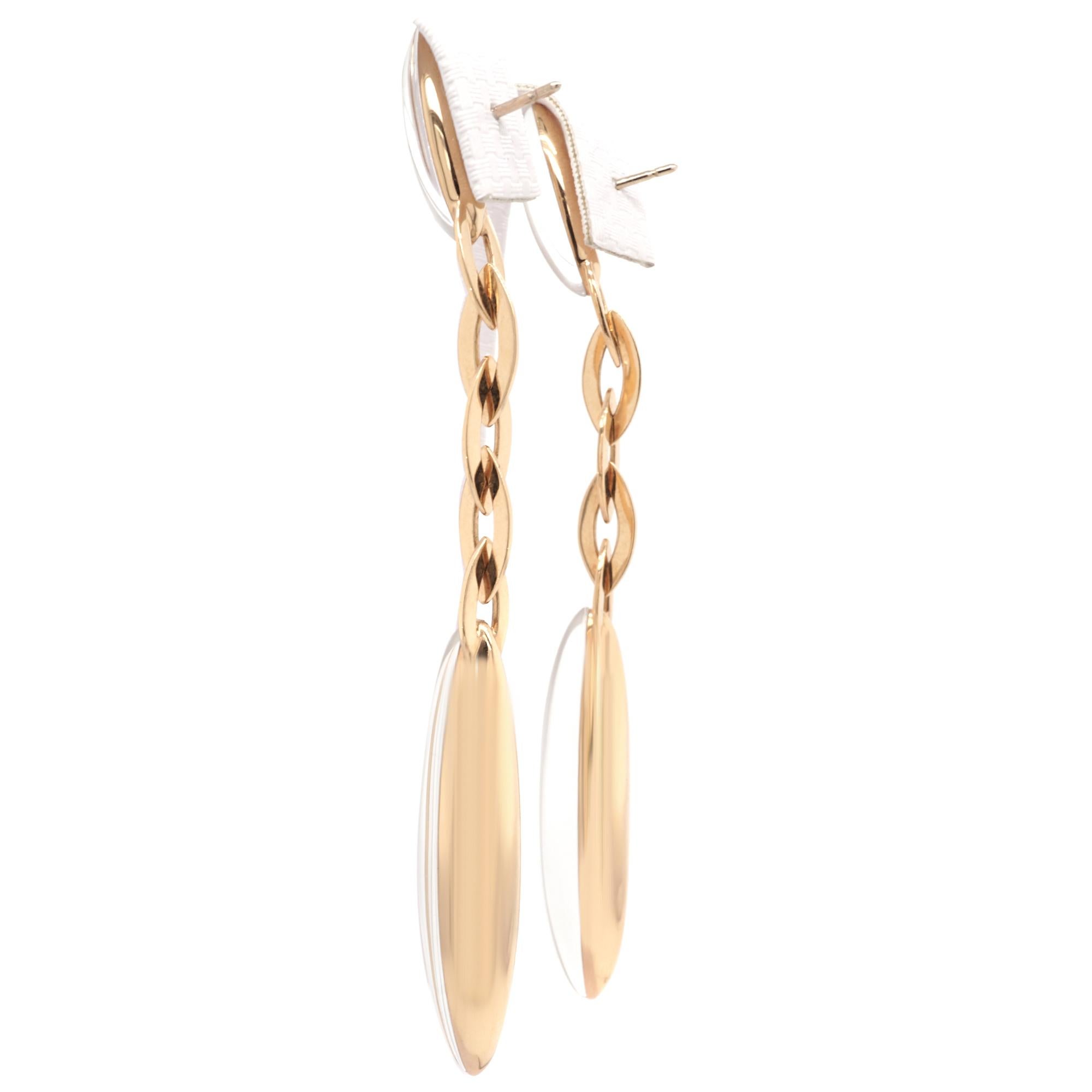 Vhenier 18 Karat Gold Rock Crystal Mother-of-Pearl Earrings 1