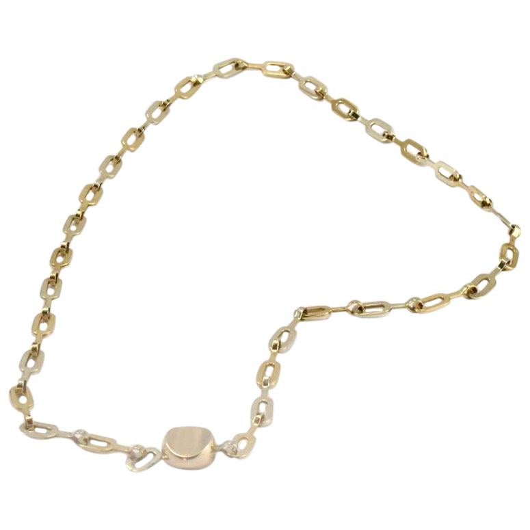Vhernier 18 Karat Alternate Rose Gold and White Gold Chain Necklace For Sale