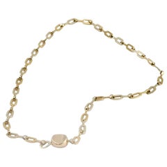 Vhernier 18 Karat Alternate Rose Gold and White Gold Chain Necklace