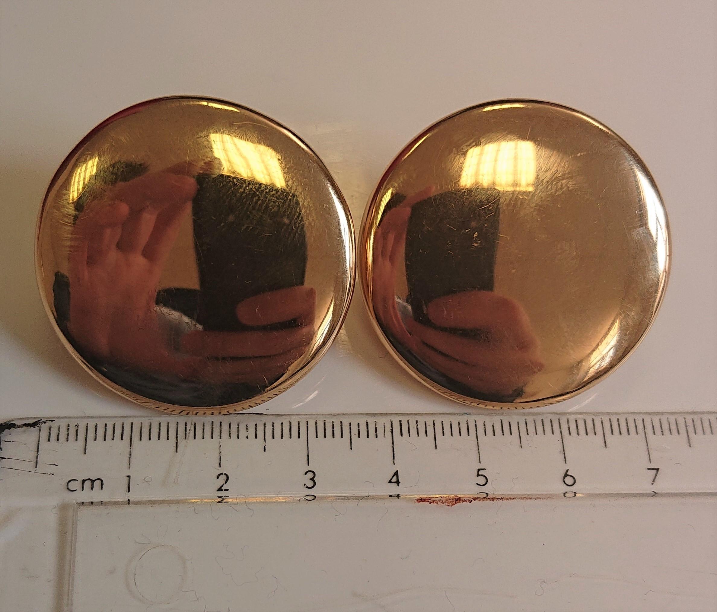 Vhernier 18 Karat Yellow Gold Disc Clip on Earrings 1