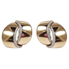 Vhernier Abbraccio-Ohrringe aus 18 Karat Gold mit Diamanten
