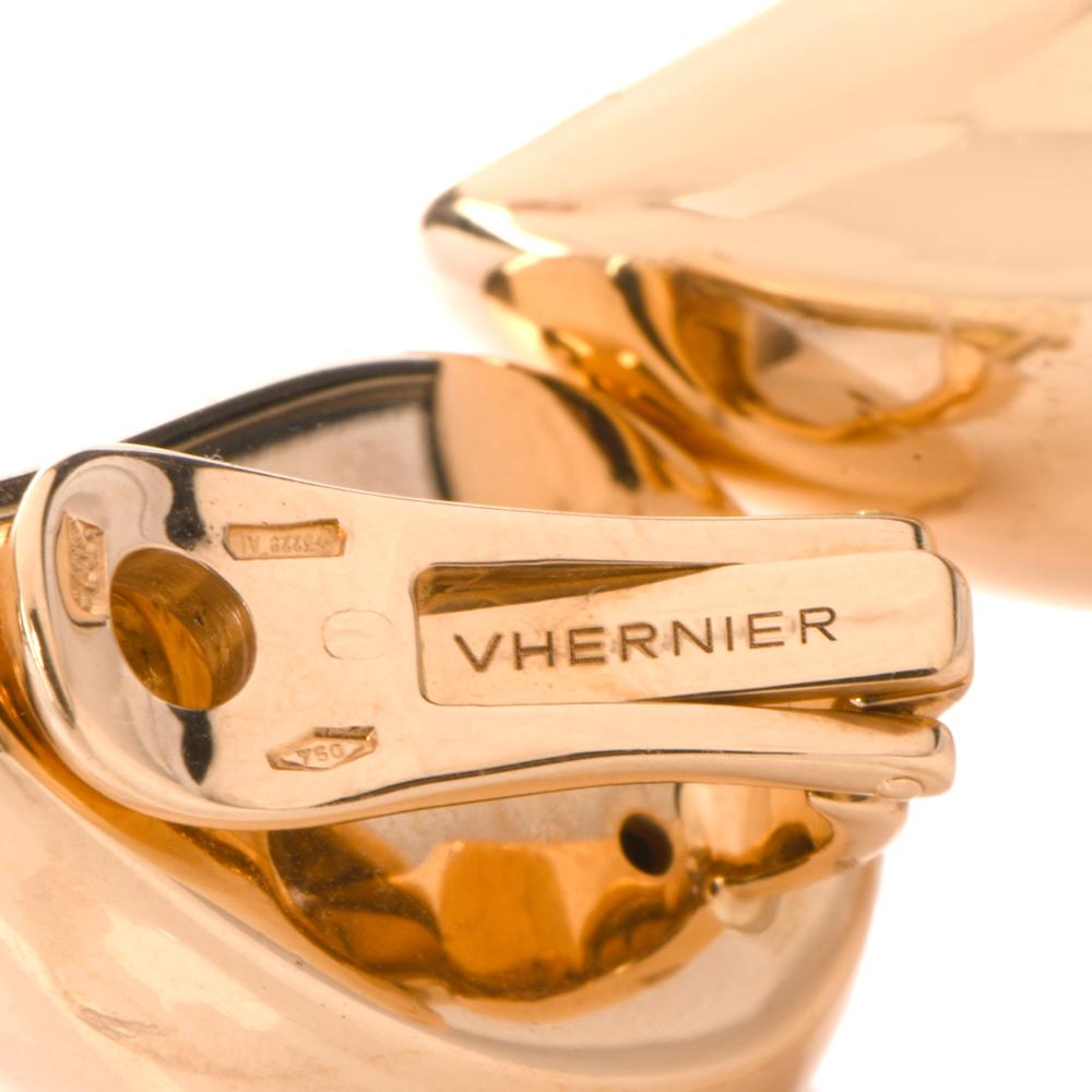 Vhernier 18 Karat Gold Tear Drop Clip-On Earrings 1