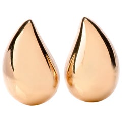 Vhernier 18 Karat Gold Tear Drop Clip-On Earrings