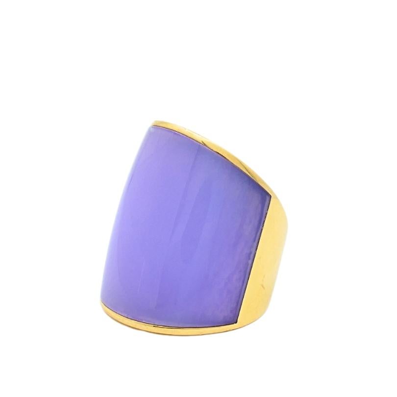 Vhernier 18k Gold Violet Chalcedony Statement Ring im Zustand „Hervorragend“ im Angebot in Beverly Hills, CA