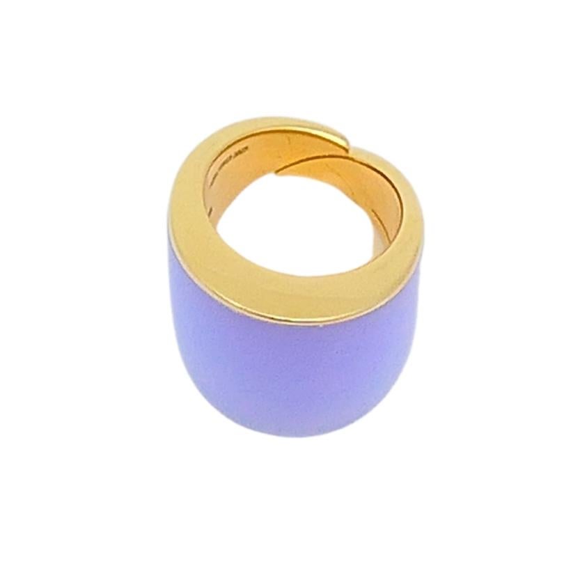 Vhernier 18k Gold Violet Chalcedony Statement Ring Damen im Angebot
