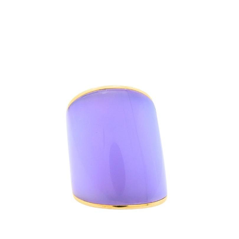 Vhernier 18k Gold Violet Chalcedony Statement Ring im Angebot 1